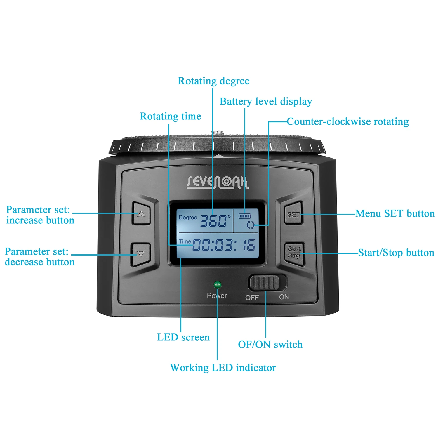 Портативная фотокамера Sevenoak SK-EBH2000 для смартфонов GoPro экшн-камер DSLRs панорамная