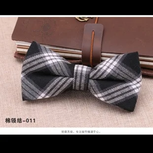 

Wholesale bow tie men's bows Korean bridegroom marriage leisure lattice bows British fashion business manufacturers in stock