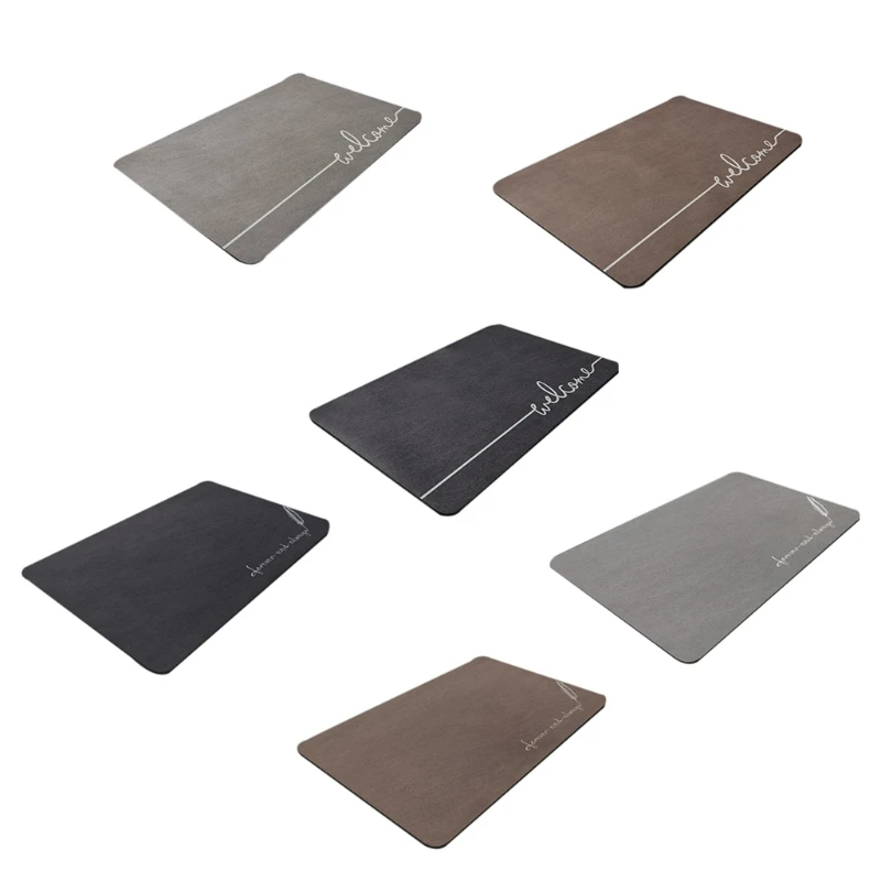 

Modern Bath Mat Water-absorbent Nonslip Mat Bathroom Shower Rug Doormat Fast Quick Drying Floor Mats