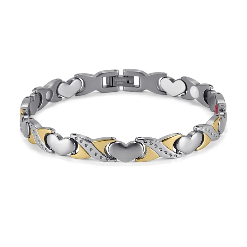 Женский магнитный браслет Rainso из нержавеющей стали с элементами биоэнергии для