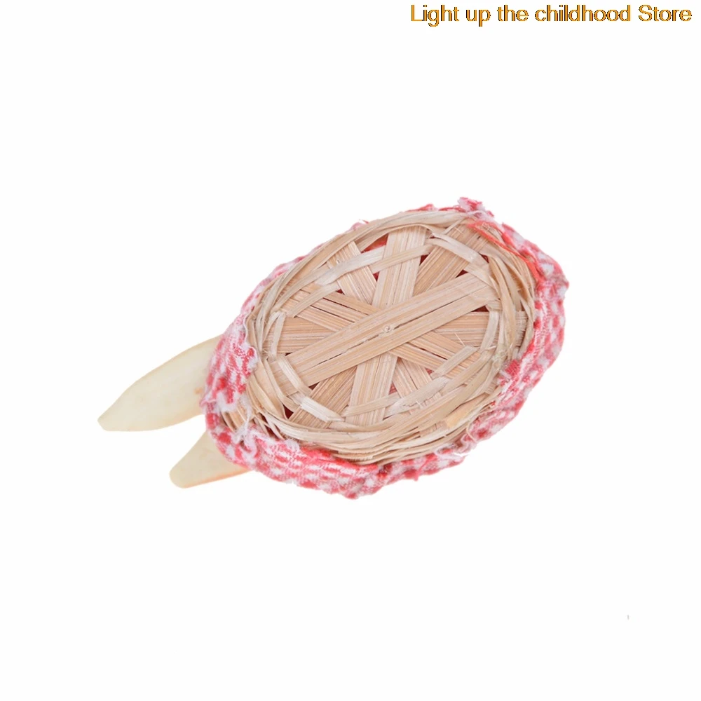 

6Pcs/set Kitchen Toys Strip Bread with Basket Miniature Models For Doll House 1/12 Simulation of Bread Pretend Play Toy