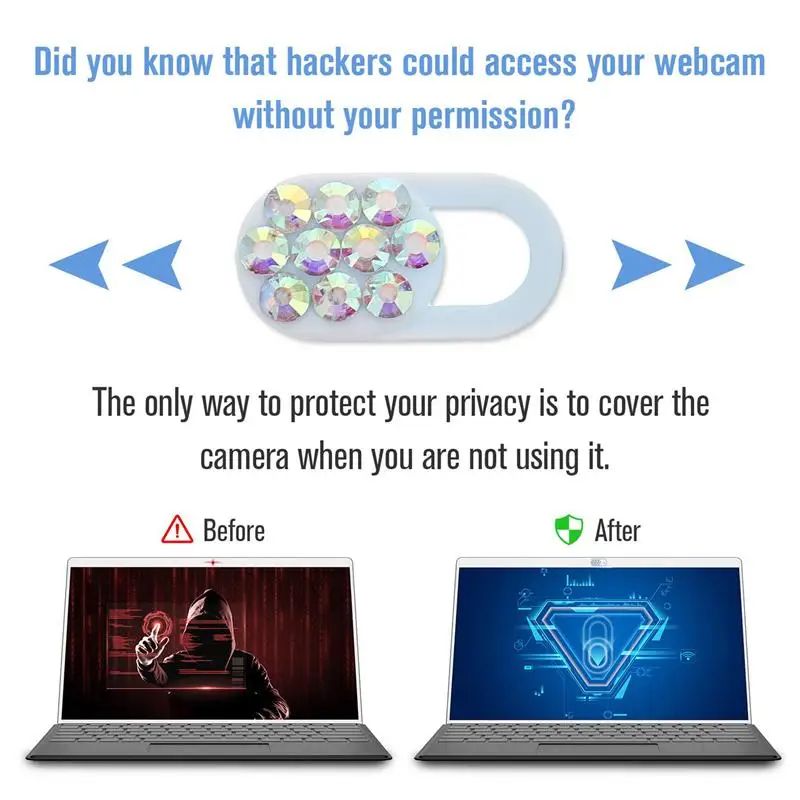 4 предмета в комплекте 3 Стразы веб камера затвора ползунок пластиковая крышка