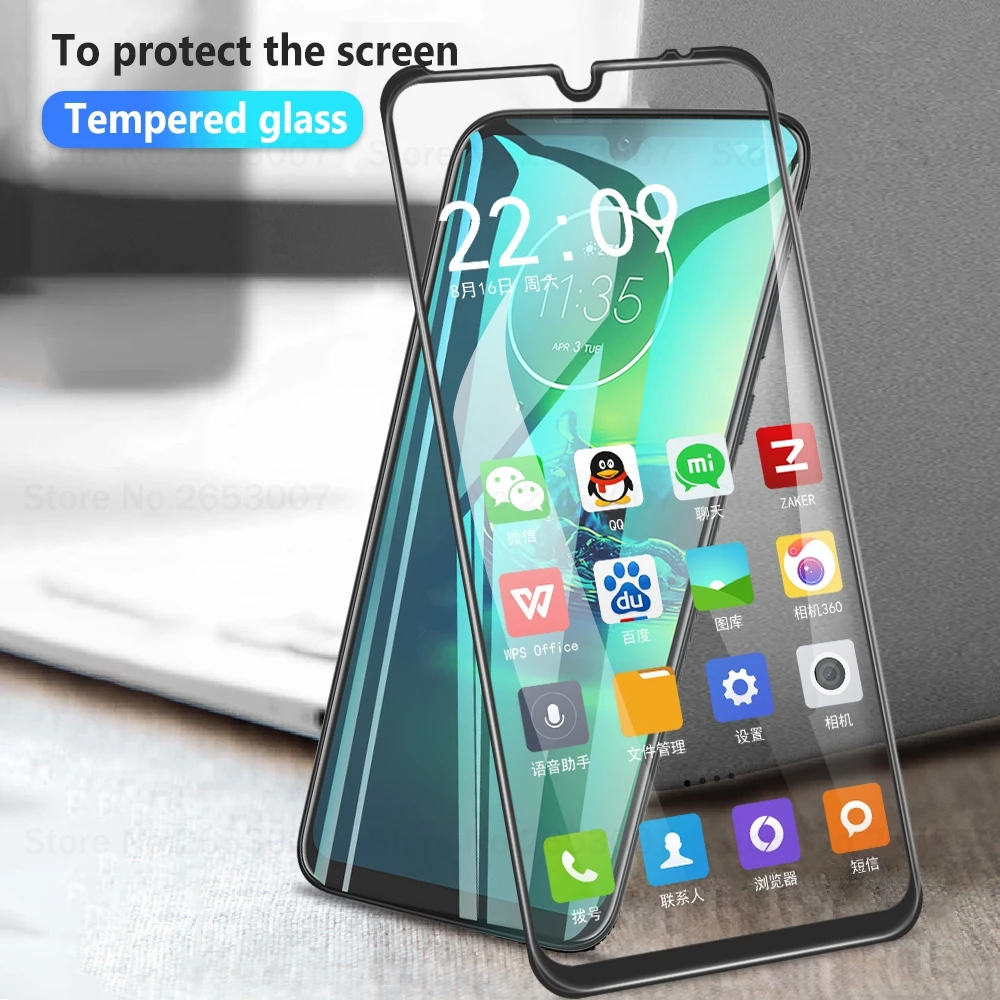 Закаленное стекло с полным покрытием для Moto G8 G7 Plus One Zoom E6 E5 Macro P30 Z3 Z2 Play Защита