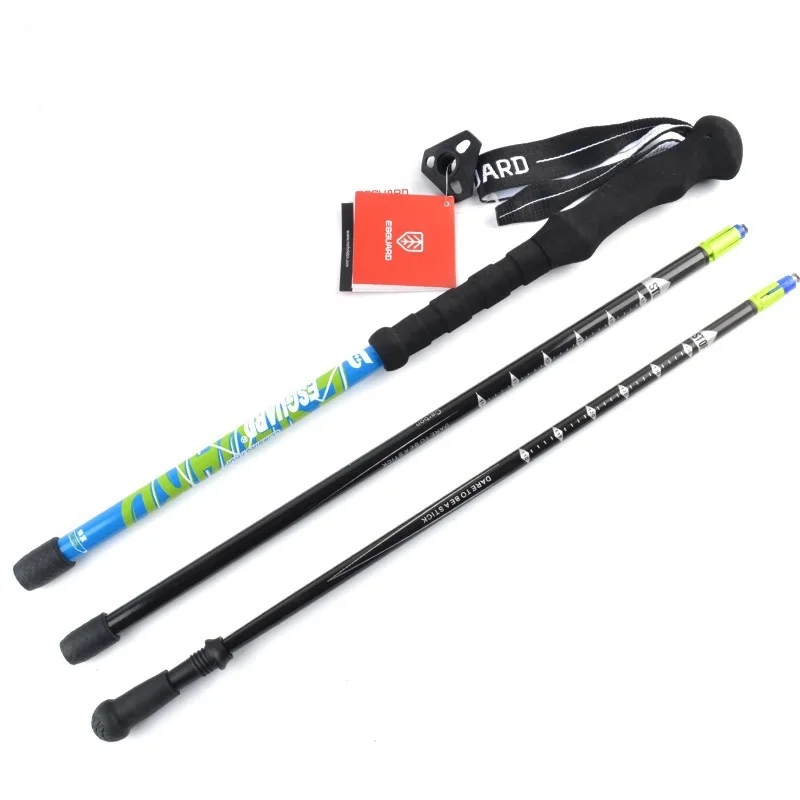 Открытый толстые углеродного волокна выдвижной ледоруба трехсекционная