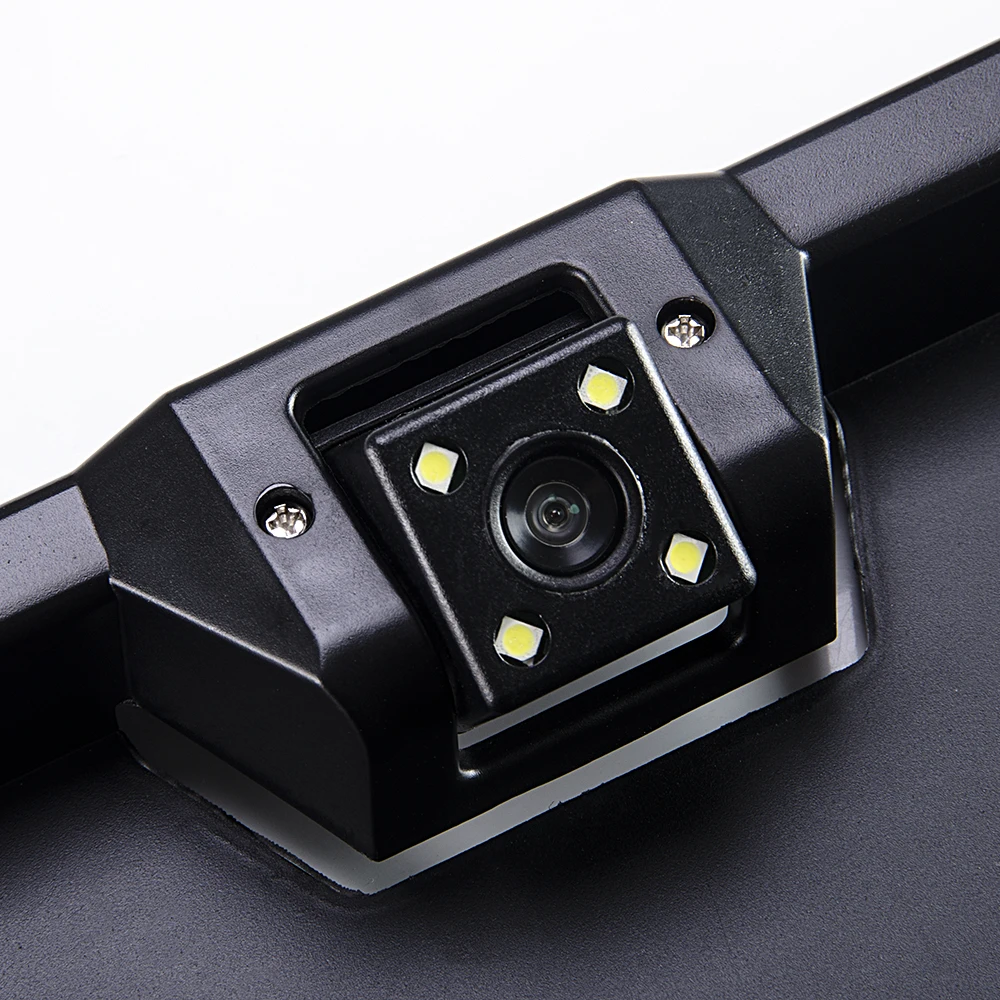 

Auto Parktronic EU Car License Plate Frame HD Night Vision Car Rear View Camera Reverse Rear Camera With 4 Led Light