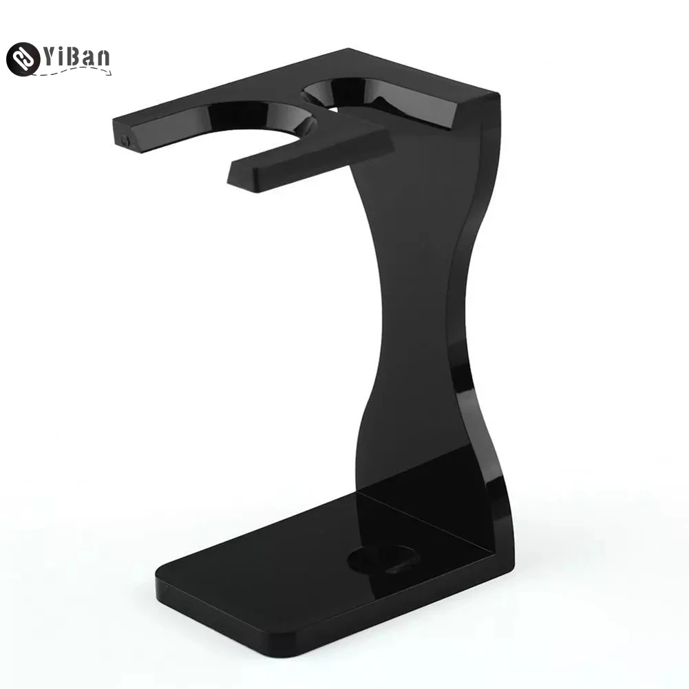 

Acrylic Shaving Brush Stand Safety Razor Holder for Brush Maintain Traditional Wet Shave Tool Black Mens Gift