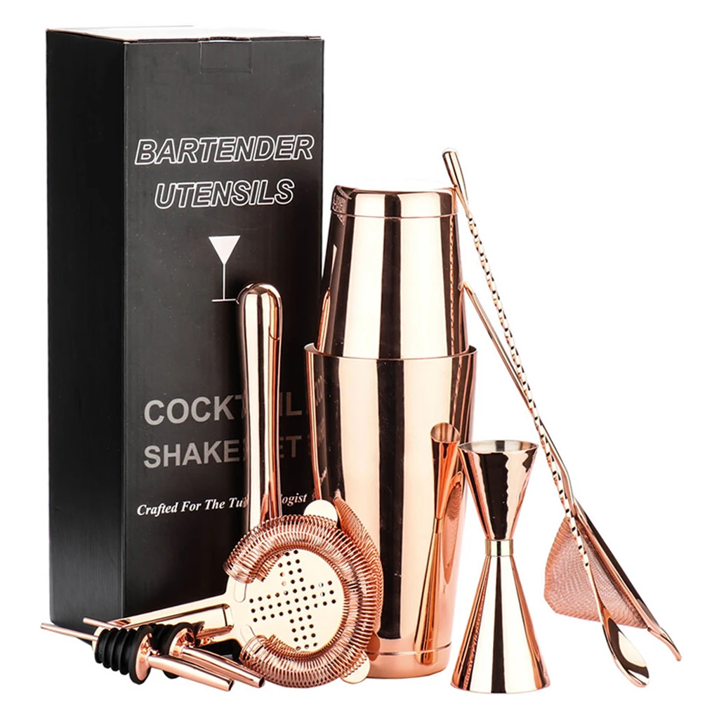 7 шт./компл. бармена из нержавеющей стали для коктейлей мартини Бостонский шейкер