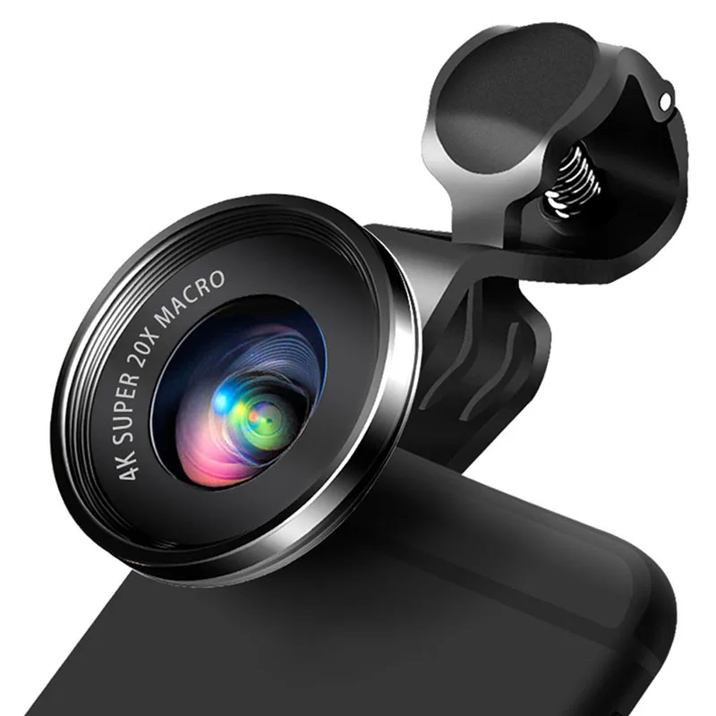 Мини 4K HD супер 20X микро объектив телефона широкоугольный для смартфона камеры