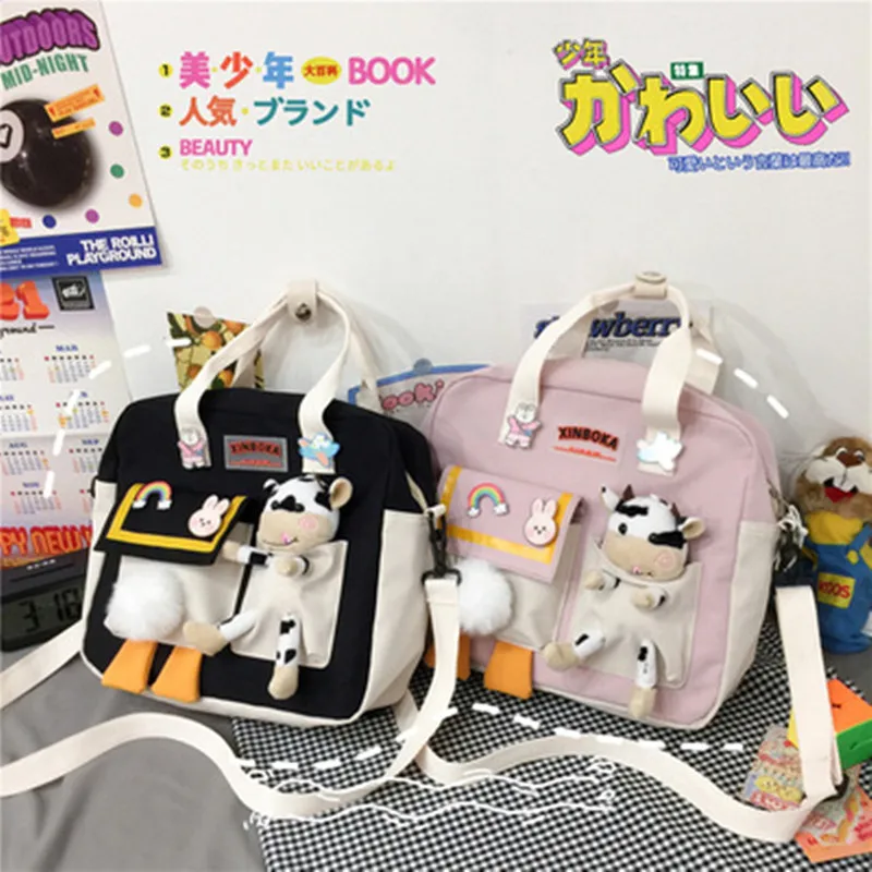 

Японский милый женский маленький рюкзак, дорожная сумка через плечо, школьный ранец с ручками в Корейском стиле для девочек-подростков, ней...