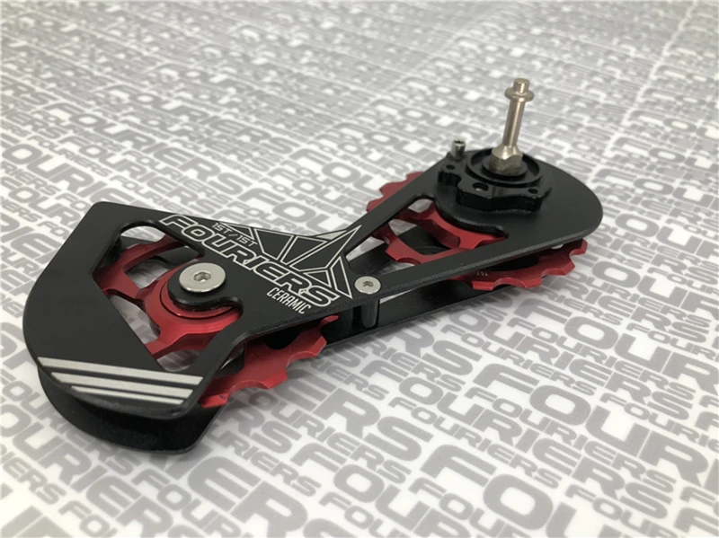 

FOURIERS Full Ceramic Road Bicycle Rear Derailleur Pulleys ROLLER 15T-15T For RED/ FORCE/ RIVAL Short cage