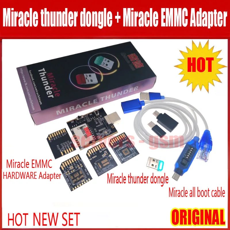 Новинка 2020 оригинальный ключ Miracle thunder + кабель для полной загрузки аппаратное