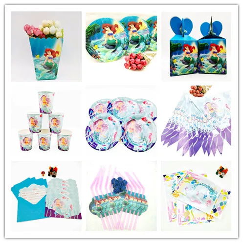 Маленькие Русалочки Ариэль Детские вечерние украшения на день рождения детские