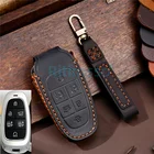 Новинка 2022 кожаный чехол для ключа для Hyundai Solaris Sonata Hybrid NEXO NX4 новый Grand Santa Fe Tucson 2021 2022 бесключевой доступ