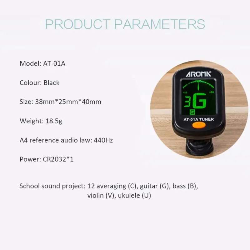 digital clip auf elektrische tuner gitarre bass ukulele violine tuner lcdscreen drehbare genaue universal tuning gitarre zubehör free global ship