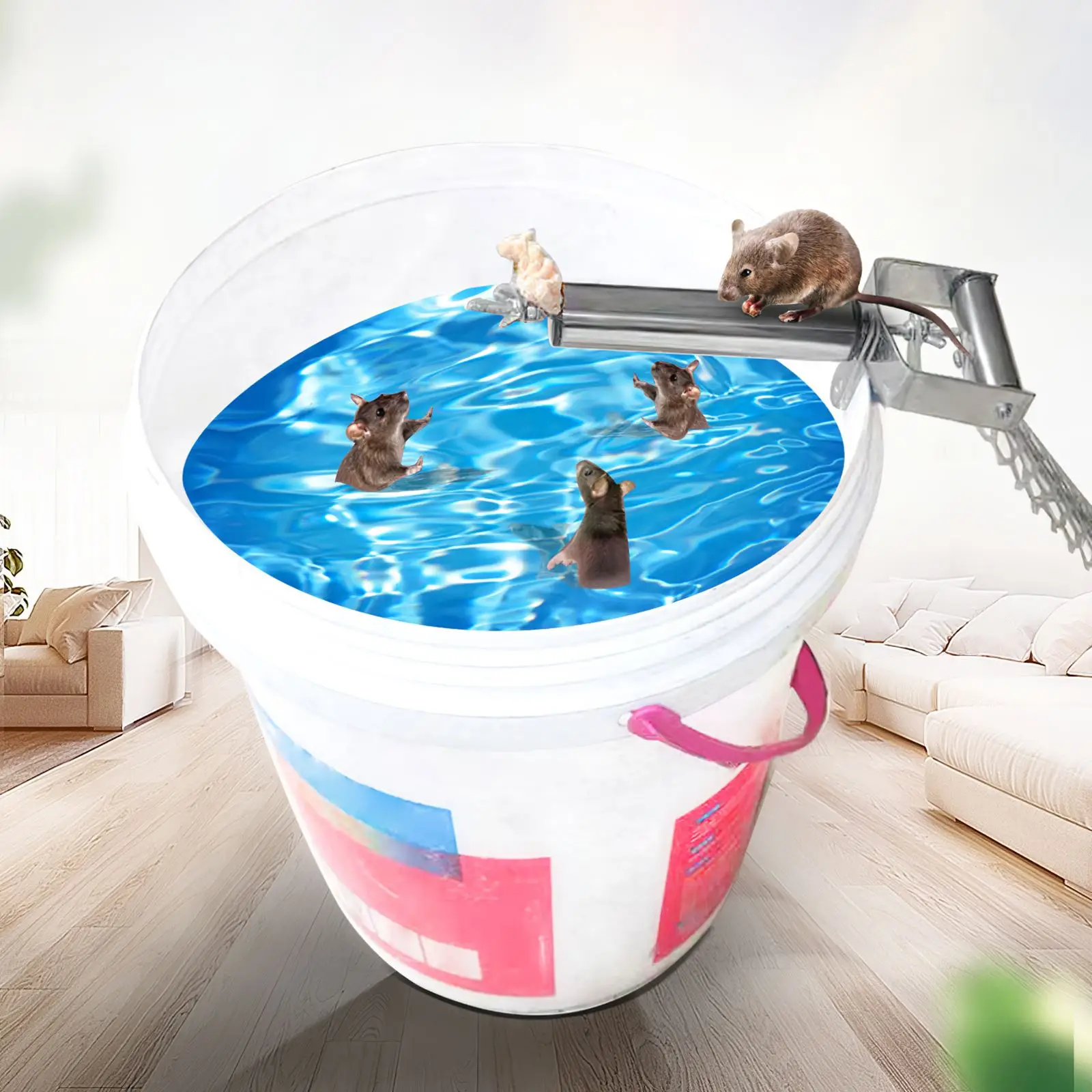 Non-toxic Bucket Mouse Roller Trap Rat Catcher Continuous Pest Mice Control Rodent for Home Indoor Outdoor Use | Дом и сад