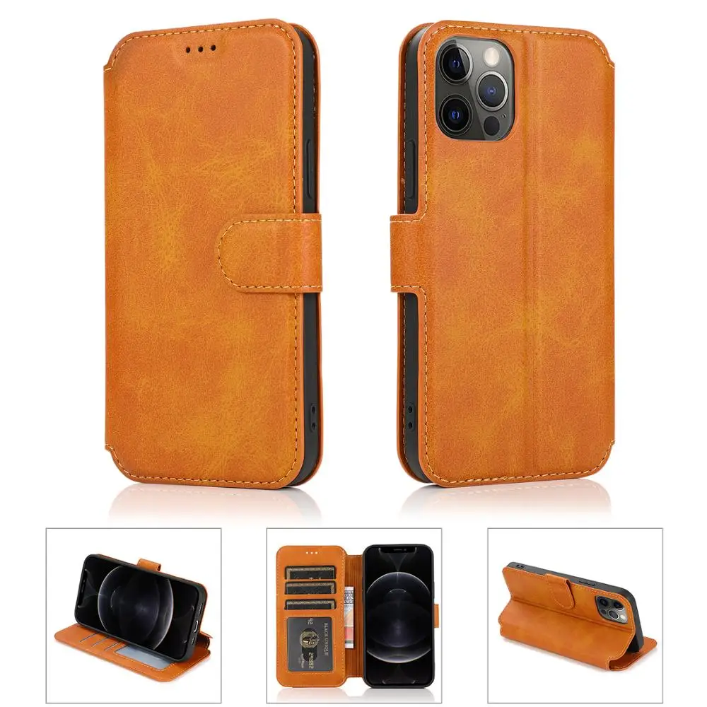 Кожаный чехол кошелек с пряжкой и откидной крышкой для iPhone 12 11 Pro Max XR X XS SE 2020 6 6s 7 8