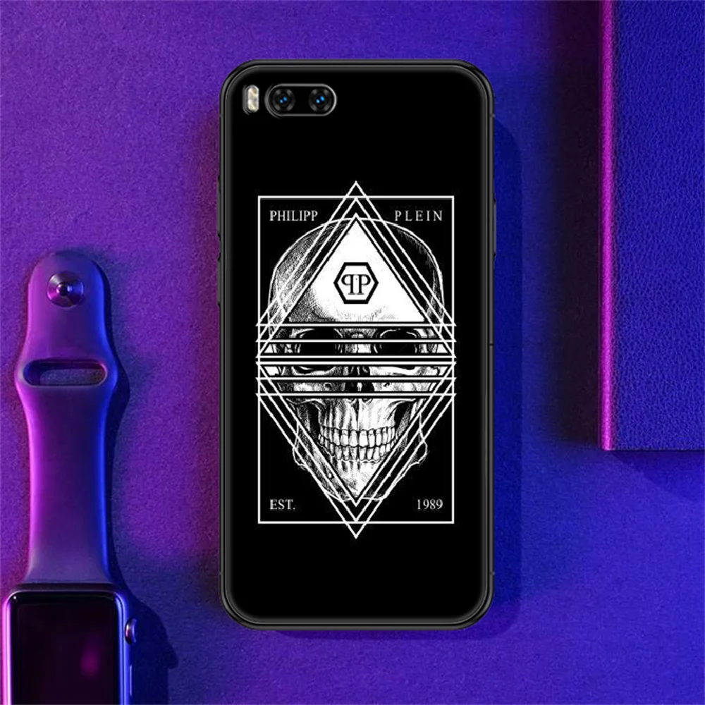 

luxury philipps brand qp Phone case For Xiaomi Mi Max Note 3 A2 A3 8 9 9T 10 Lite Pro Ultra black art cell cover trend shell
