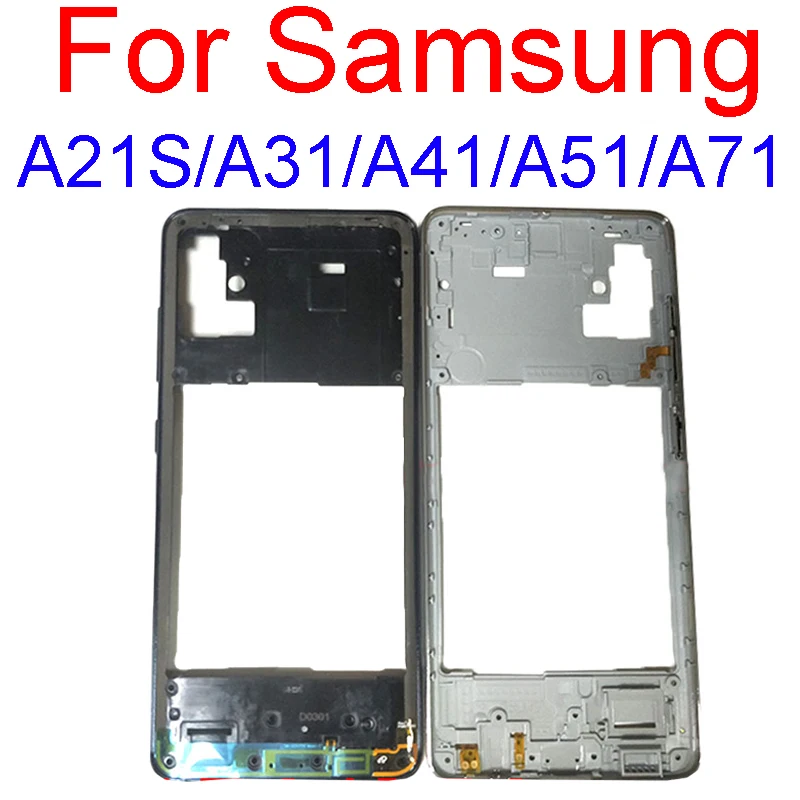 

Middle Frame Housing Case For Samsung Galaxy A21S A217 A217F A31 A41 A51 A71 A315 A415 A515 A515 A715 With Side Button Parts