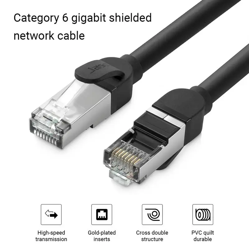 

Jasoz E105 Cat6 Shield Finished Ethernet Cable T RJ45 Gigabit Network Cable for Laptop TV Networking Lan Cable