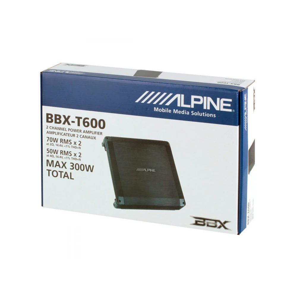 Car 2-channel amplifier ALPINE BBX-T600 High power Class D amplifiers Bass Equalizer compact Cars sound audio components for auto parts electronics |