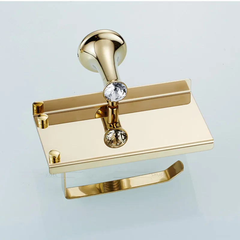 european luxury gold crystal brass bathroom accessories bathroom hardware set gold soap dish towel paper holder free global shipping