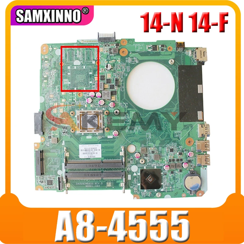 

AKemy Laptop motherboard For HP Pavilion 14-N 14-F 14' Inch A8-4555 Mainboard DA0U92MB6D0 736822-001 736822-501 736822-601