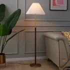 Роскошная плиссированная Напольная Лампа в скандинавском стиле из орехового дерева, украшение для спальни, гостиной, кабинета, прикроватная подставка, деревянная лампа