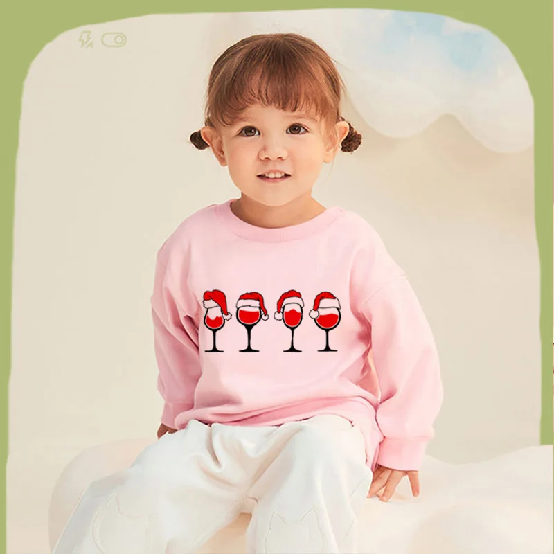 

Christmas Letters Sweatshirt Anime Kawaii Girls Clothes Streetwear Shirts Baby Tops Cartoon Casual Kids Fashion Printing