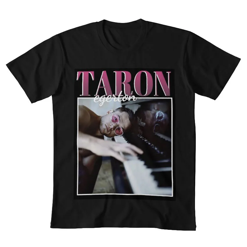 Винтажная футболка в стиле Тарон 90 лет Эгертон Элтон Джон rocketman фильм | Мужская