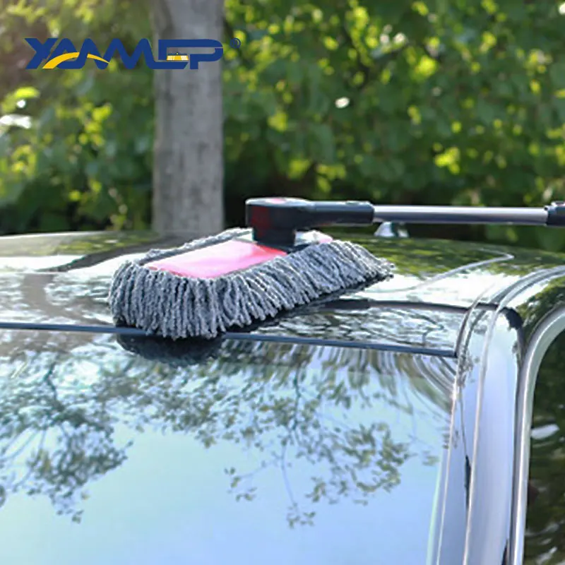 Car Wash Brush Cleaning Mop Fiber Broom Telescopic Long Handle Tool Dusting Waxing Accessories Xammep | Автомобили и мотоциклы