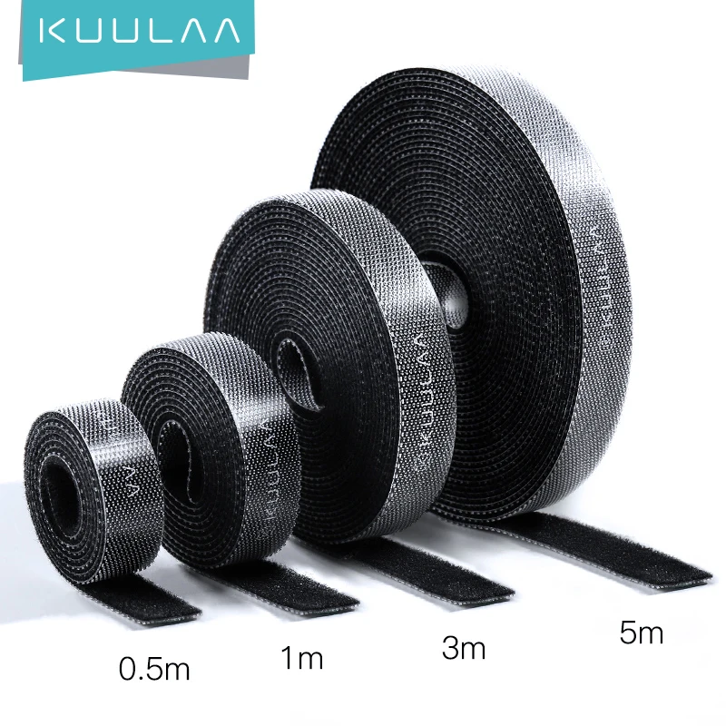 

KUULAA Cable Organizer USB Cable Wire Winder for phone Earphone Holder Mouse cord protector 1m/3m/5m Free Length Cable Managemet