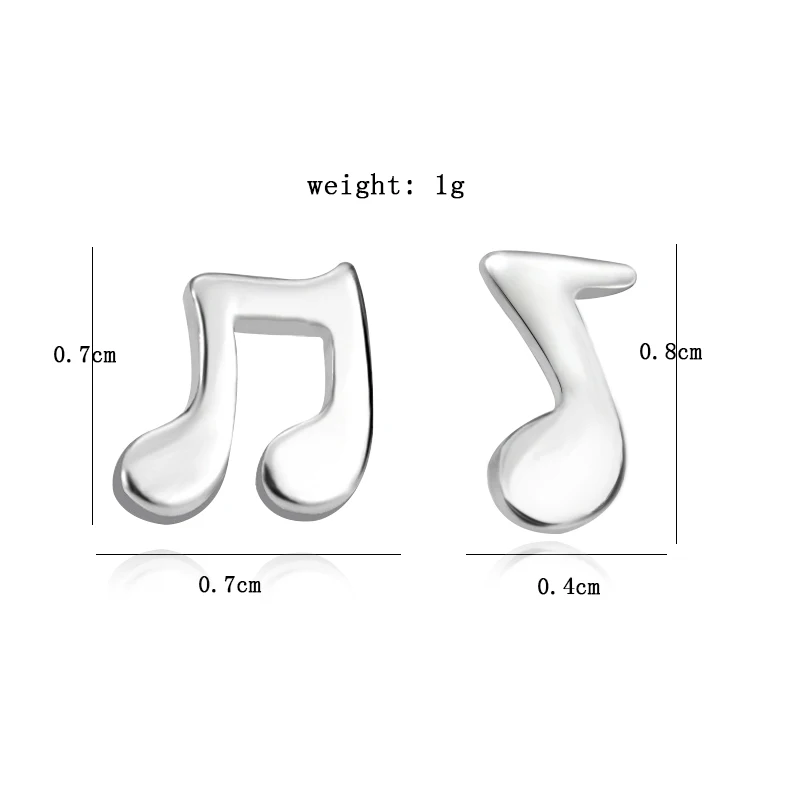 Оптовая цена! Корейская мода музыкальная нота нержавеющая сталь маленькие