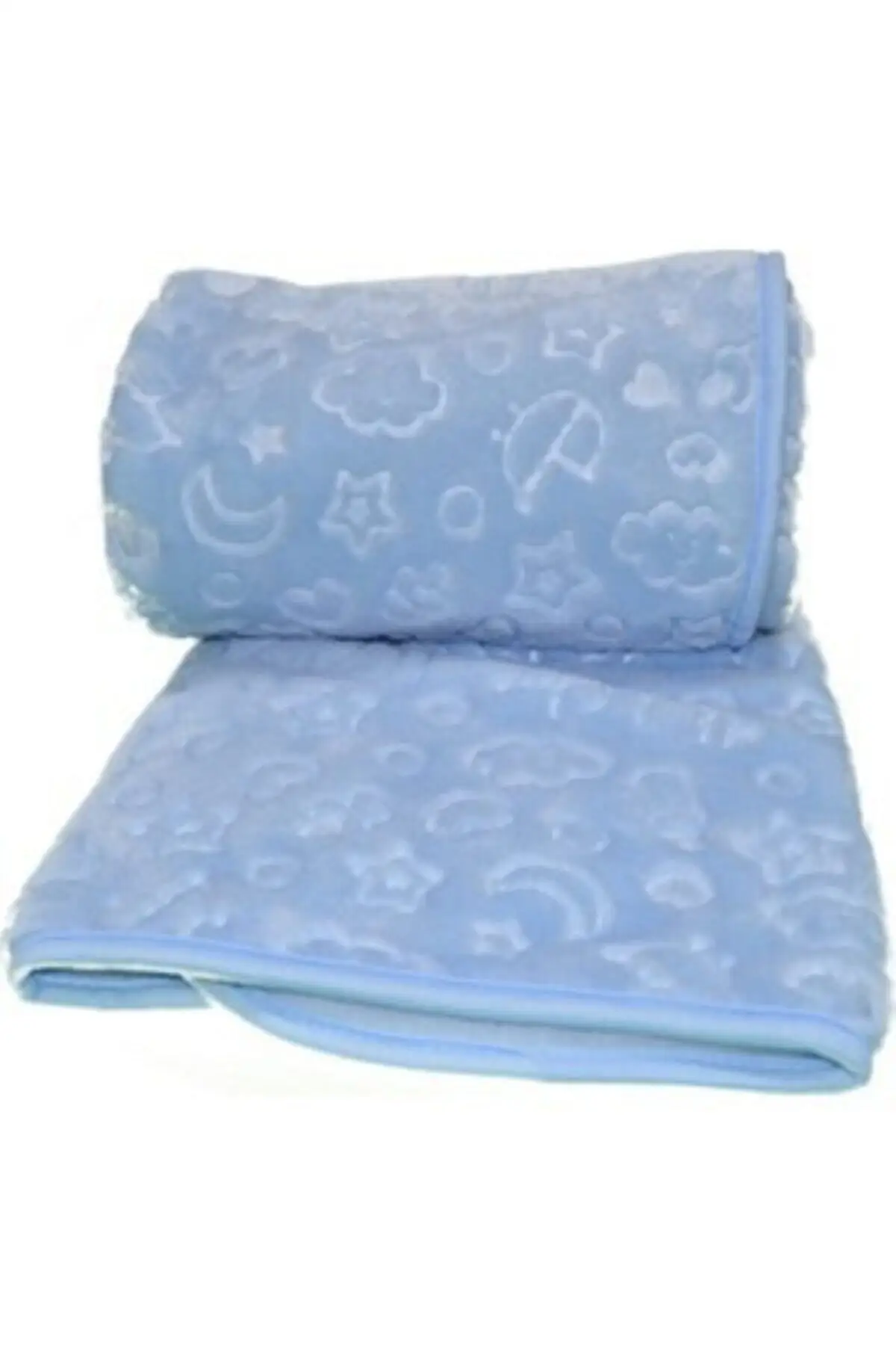 Baby Blanket Soft Embossed Blue Cotton Baby & Kids Blanket Home Textile Textile & Furniture