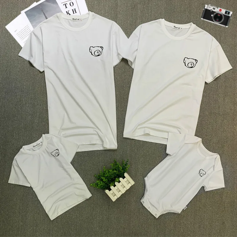 

family matching clothes outfits look Mother father daughter T shirt Shirts Family Clothes baby kids Tees fruit Print Tops CL347
