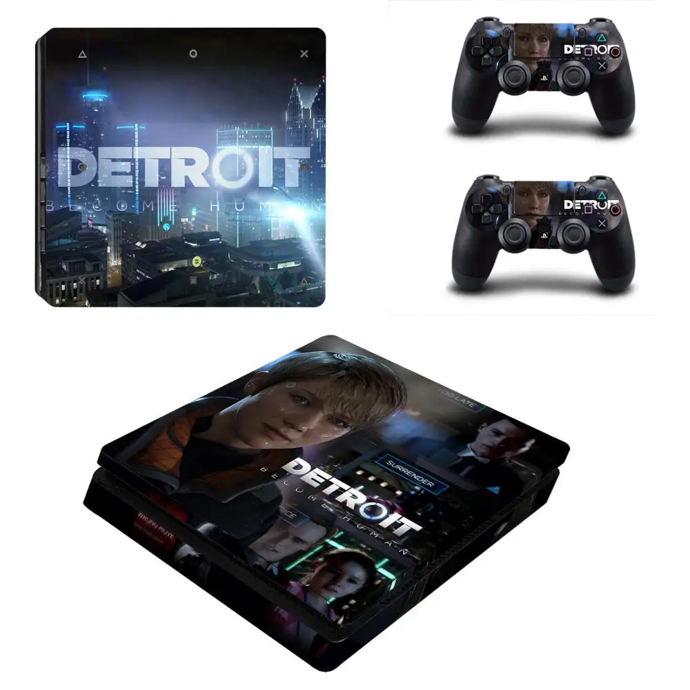 Detroit стать человека PS4 тонкий Стикеры s Play station 4 кожи наклейки для Игровые