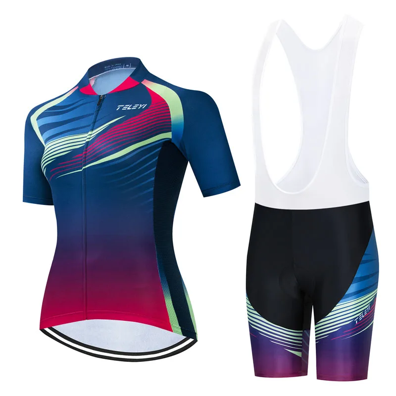 Женский велосипедный костюм для триатлона Трикотажный езды на велосипеде одежда