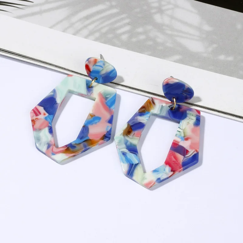 2019 Новый Boho Нерегулярные геометрические круглые разноцветный акриловый