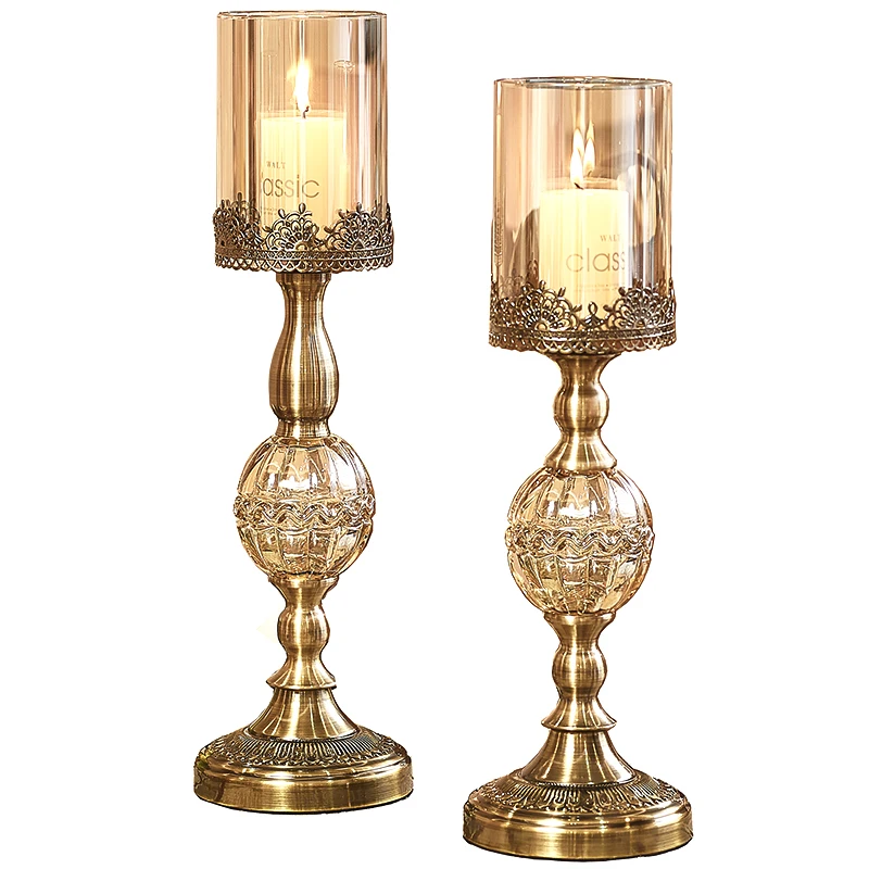 Роскошный Американский Хрустальный подсвечник из стекла настольные подсвечники