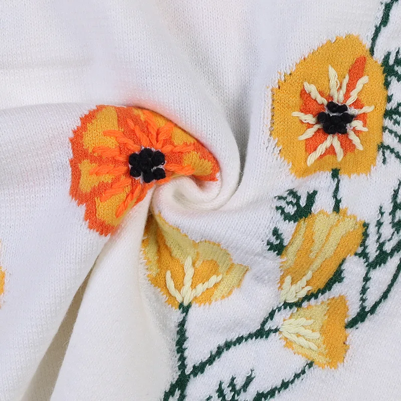 

Runway Sweater Women Loose Pullovers 2020 Autumn Winter Fashion Floral Embroidery Pullover Sweater Luxury Sweater sueter mujer