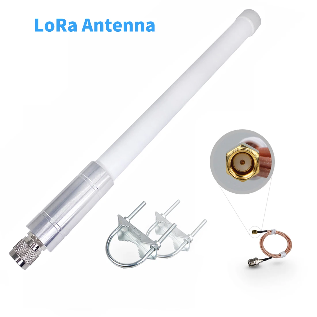 

Шлюзовая антенна LoRa 3 дБи с пиковым коэффициентом усиления, сетевая антенна из стекловолокна с соединительным кабелем SMA / iPEX РЧ 868 / 915 МГц для...