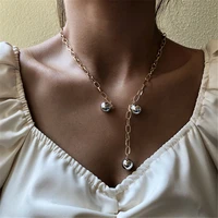 abby 2021 new alloy fashion cylindric pendant cheap women chain necklace with collarbone chain around the neck
