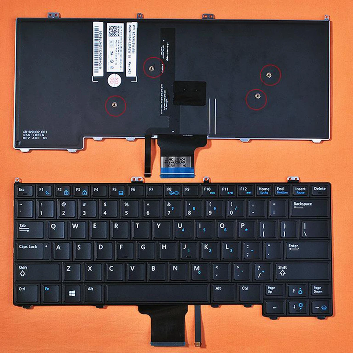 

new US Keyboard No Point with backlit for DELL Latitude 12 7000 E7440 E7420 E7240 E7420D