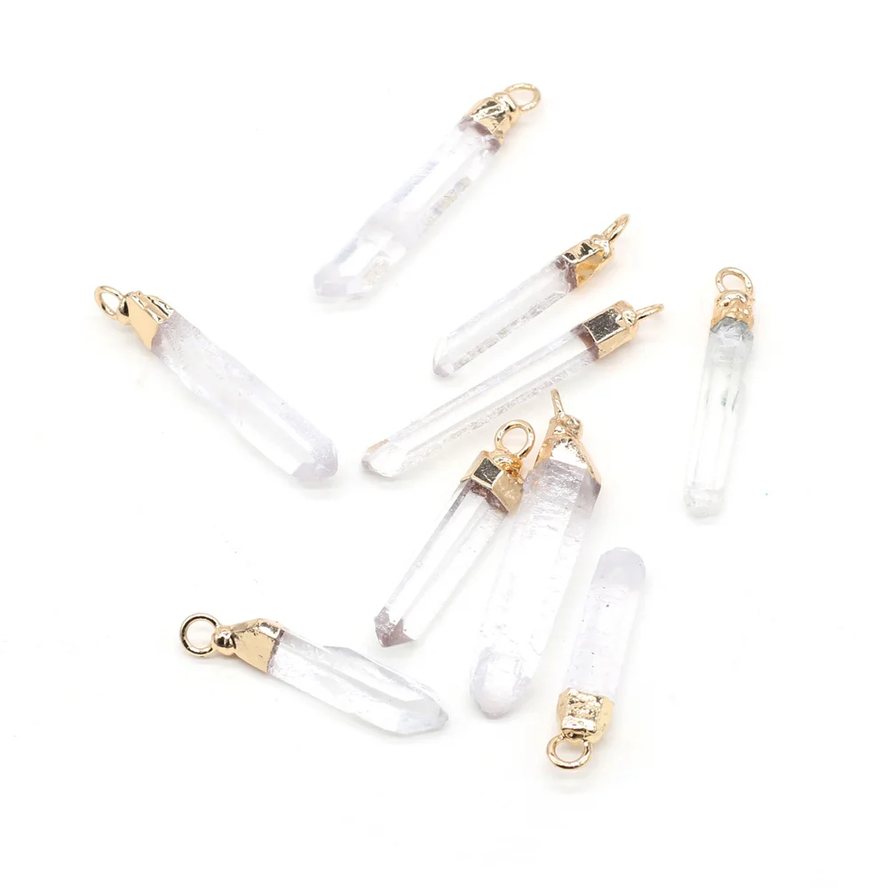 

Подвески из натурального кристалла, 2 шт., кварцевые Подвески неправильной формы, прозрачные подвески из камня для изготовления ювелирных и...