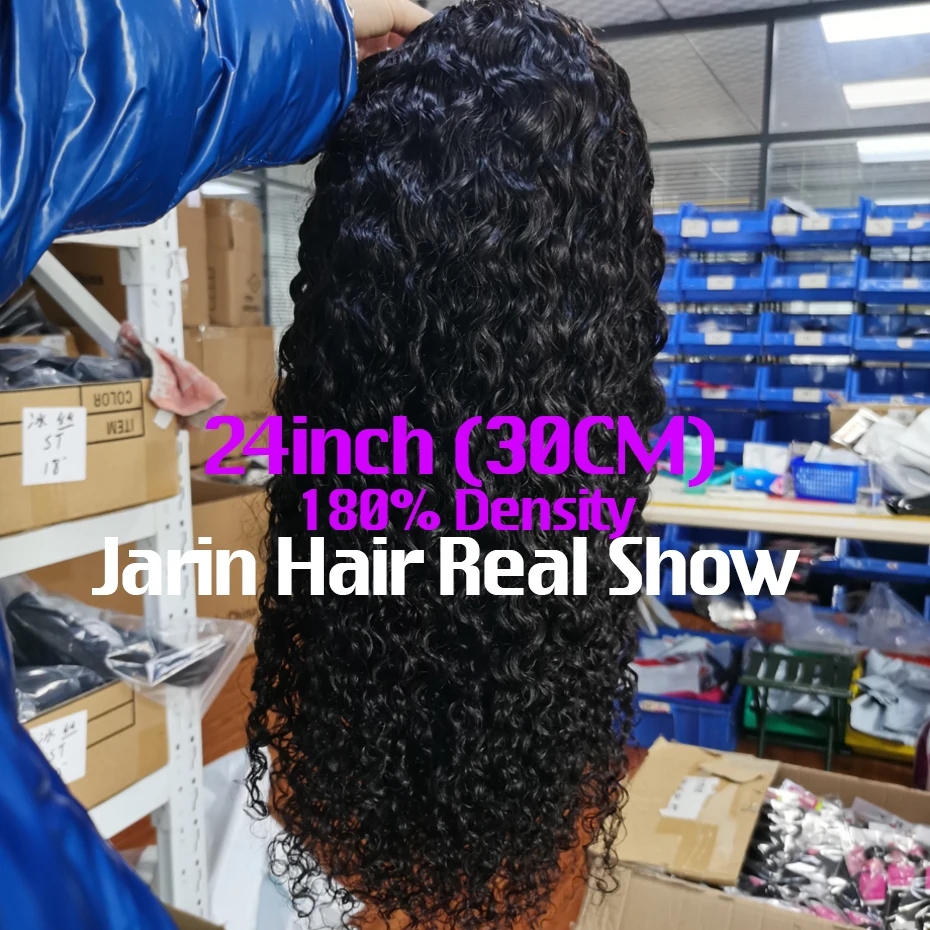 

Curly HeadBand Human Hair Wig Kinky Curly Wigs 180% Density Natural Color For Black Women Machine Made Wig Remy Jarin Hair