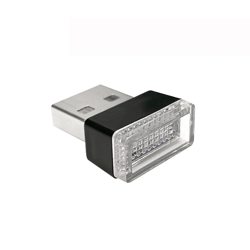 Мини USB СВЕТОДИОДНЫЙ Свет автомобиля атмосферные огни USB прикуриватель декоративные огни лампа мини USB ночное освещение
