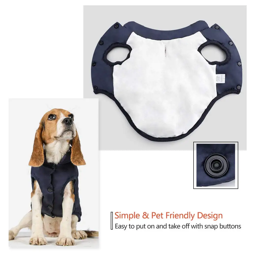 Теплая зимняя куртка для собак малого и среднего размера водонепроницаемая