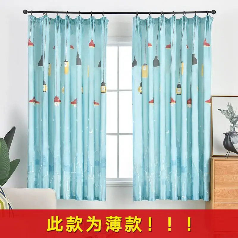 Европейские жаккардовые шторы Damask для гостиной Синие Блестящие спальни оконные