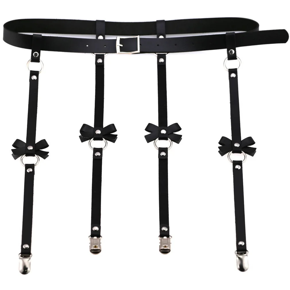 Пояс для чулок женский кожаный цвет в ассортименте зажим виде тыквы | Аксессуары