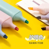 6 pcs kawaii candy color morandi pastel soft tip marker pen highlighter for students school office supplies