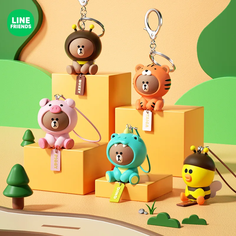 Line Friends Carton Brown Cony Sally Key Chain Hanging Rope for Girl | Мобильные телефоны и аксессуары